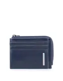 Bustina piatta porta documenti con tasca con zip per monete Piquadro B2 blu