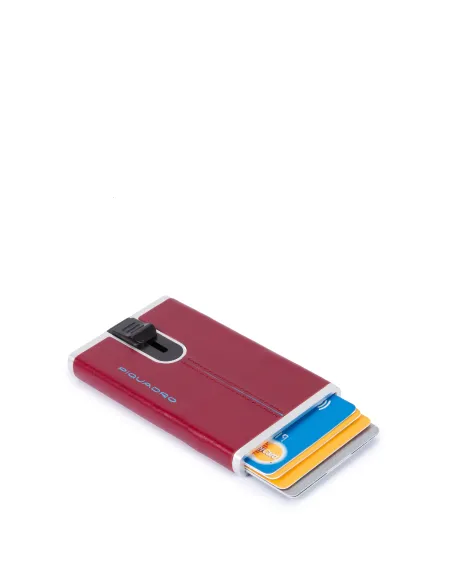 Portacarte di credito con sliding system Blue Square PP4825B2R ROSSO DETTAGLI