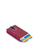Compact wallet for Cash and credit cards Blue Square red