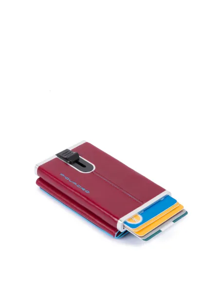 Portafogli compatto con portacarte di credito Piquadro Blue Square rosso PP4891B2R