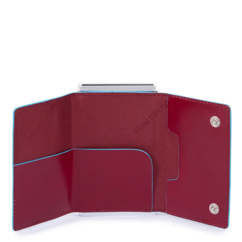 Portafogli compatto con portacarte di credito Piquadro Blue Square rosso PP4891B2R 2