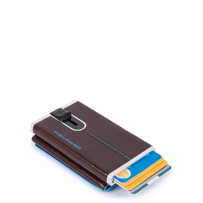 Piquadro Blue Square Men's wallet with money clip – Travel and Business  Store