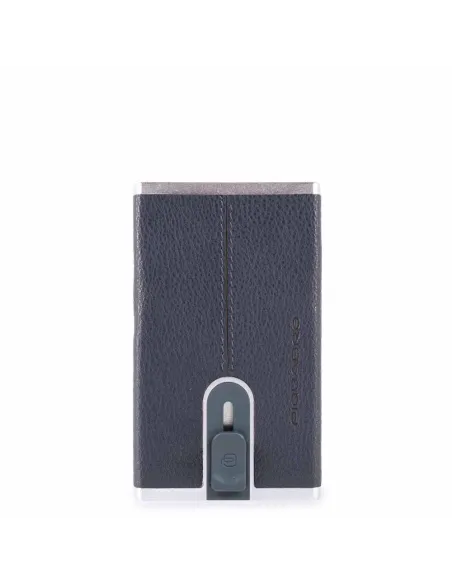 Portacarte di credito Piquadro B3 con estrazione facilitata blu