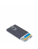 Piquadro B3 Kreditkartenhalter mit Schiebesystem blau