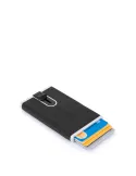 Piquadro Kreditkartenhalter mit Schiebesystem Schwarz