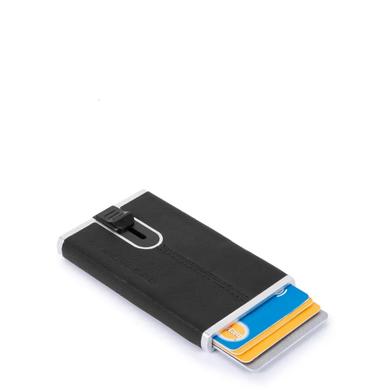 Piquadro B3 Credit card case with sliding system black