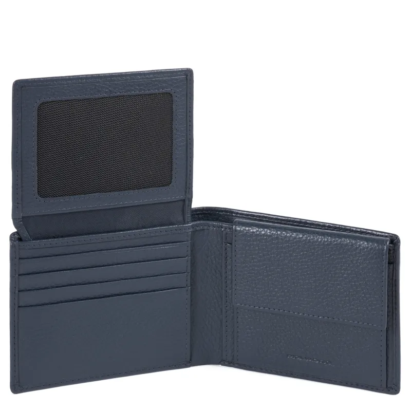 Men's wallet with flip up ID window Modus Special blue