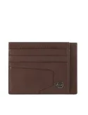 Piquadro Akron Pocket credit card pouch dark brown