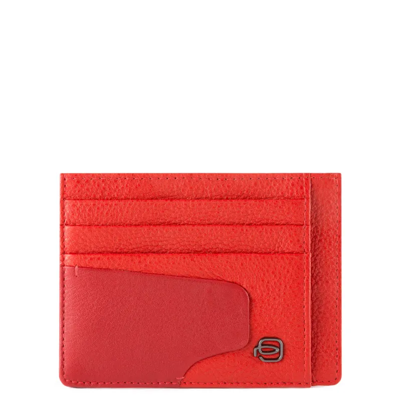 Portacarte di credito Akron Piquadro rosso