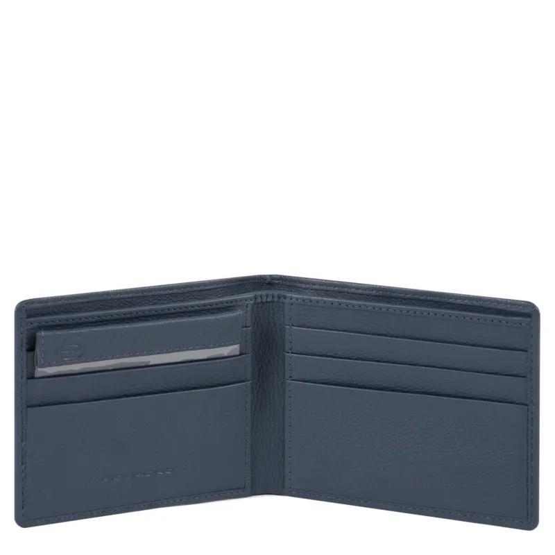 Portafogli con portadocumenti estraibile Akron Piquadro blu
