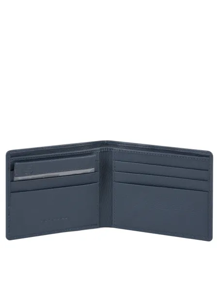 Portafogli con portadocumenti estraibile Akron Piquadro blu