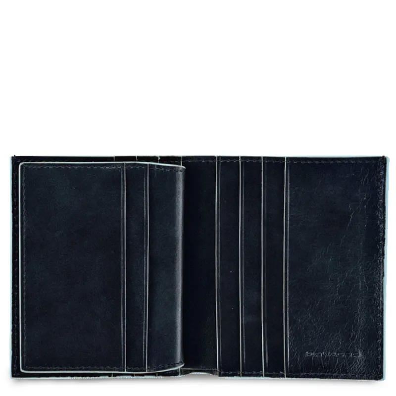 Portacarte di credito con volantino centrale Blue Square blu