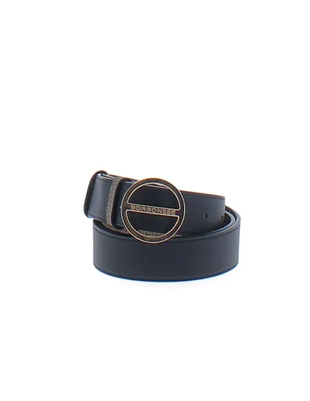 Borbonese Double-face ladies' belt OP Natural-black
