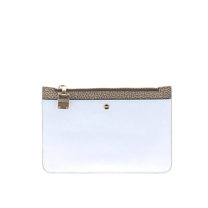 Borbonese flat pouch white