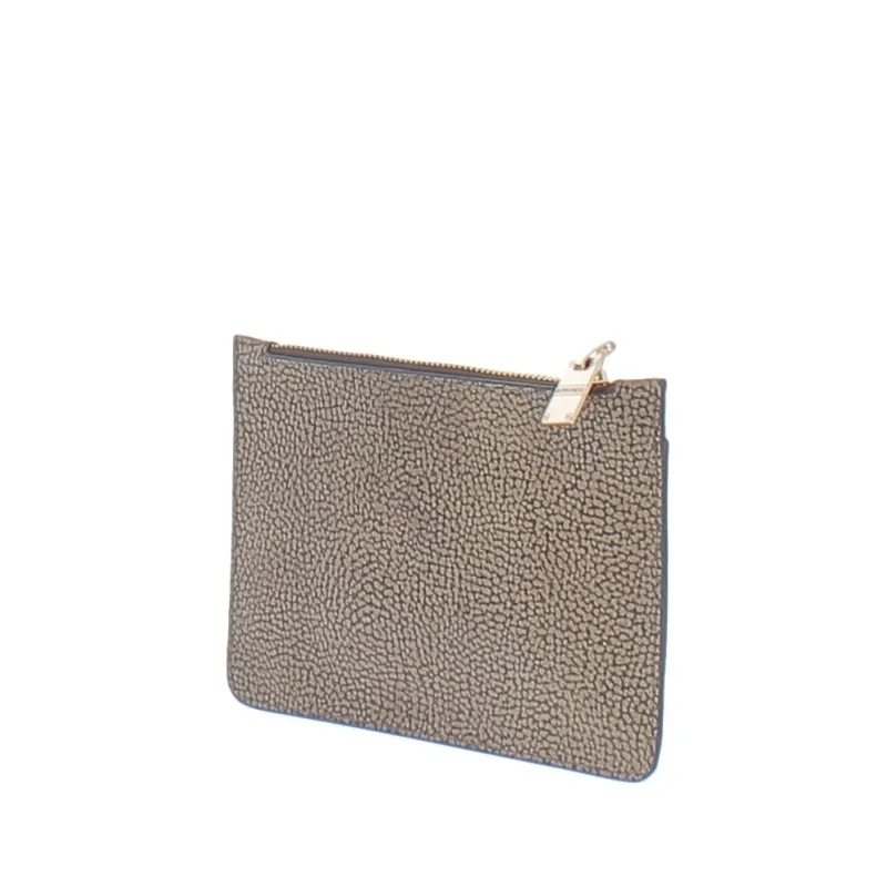 Borbonese flat pouch white 2