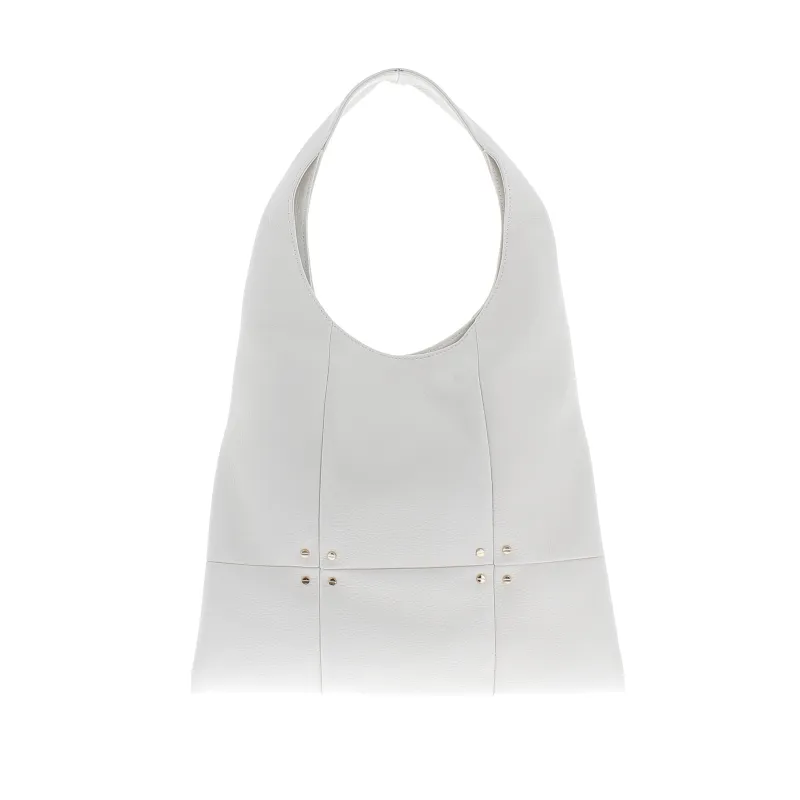 Borbonische Ledertasche Weiß