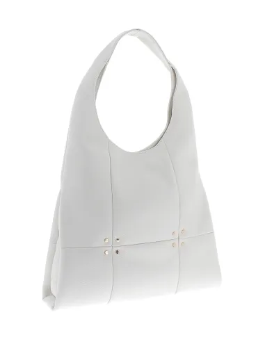 Borbonische Ledertasche Weiß