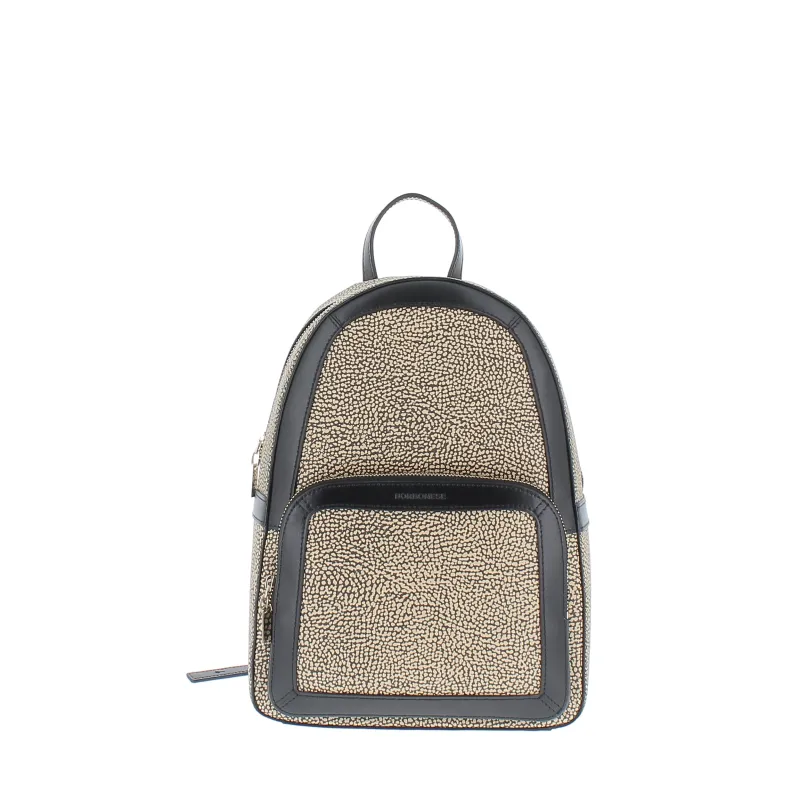 Borbonese Graffiti Damenrucksack OP Natur-Schwarz