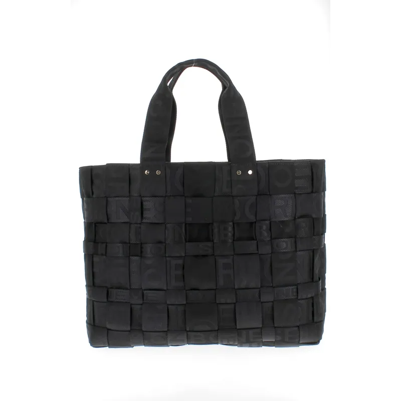 Borbonese Two-handled shopping bag black