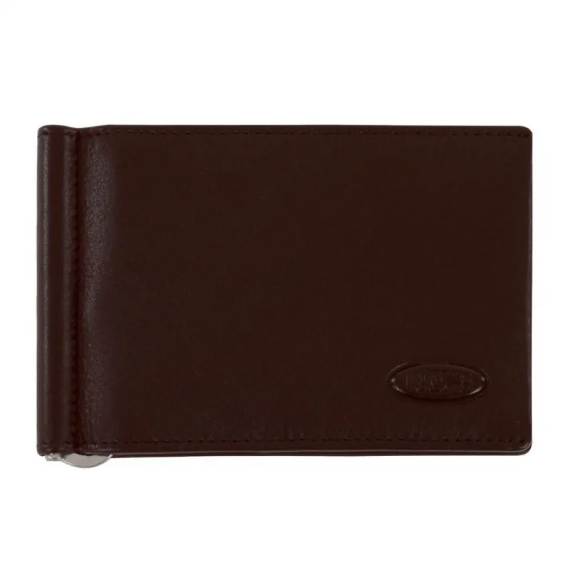Brics Cervino leather cash holder dark brown