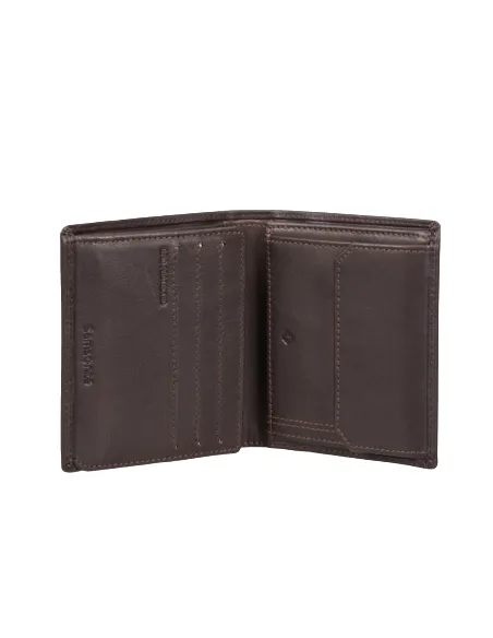 Samsonite Kleine Leder Brieftaschen Dunkelbraun