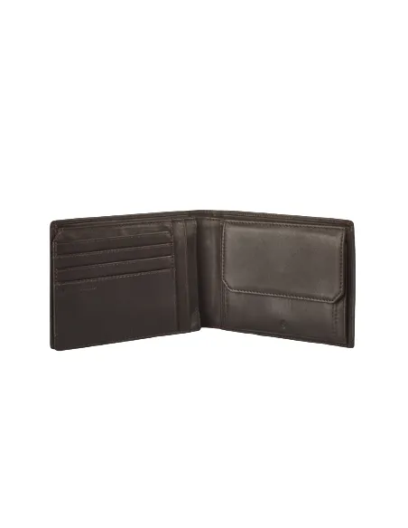 Samsonite Men's wallets with coin purse and ID holder dark brown