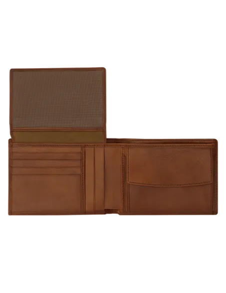 The Bridge Story Men's wallet with coin purse and document flap