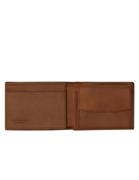 The Bridge Story Men's wallet with coin purse and document flap