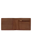 The Bridge Men's wallet with zipped coin pouch brown