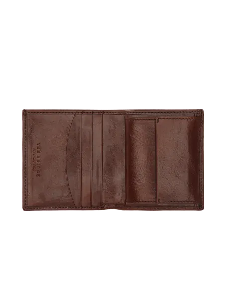 The Bridge Kleine Faltbare Herrengeldbörse mit Münzfach braun