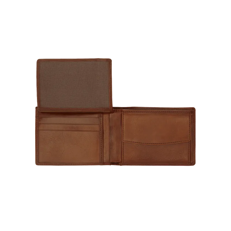 The Bridge Men's wallet with flip up ID window brown 2