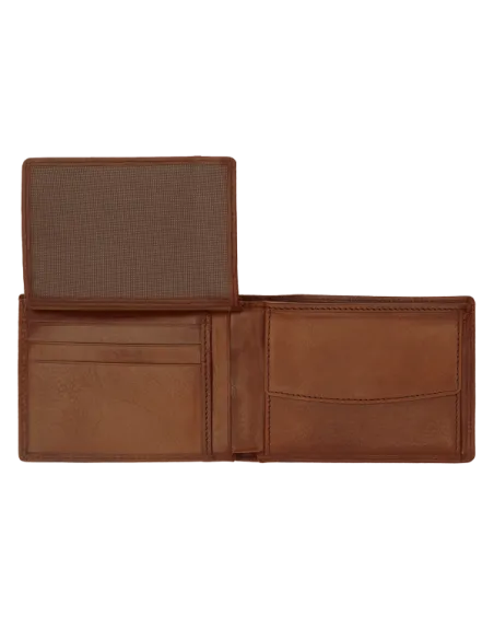The Bridge Men's wallet with flip up ID window brown