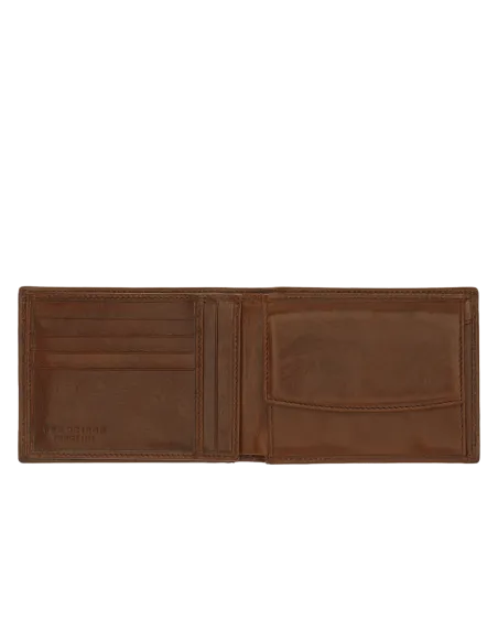The Bridge Men's wallet with flip up ID window brown