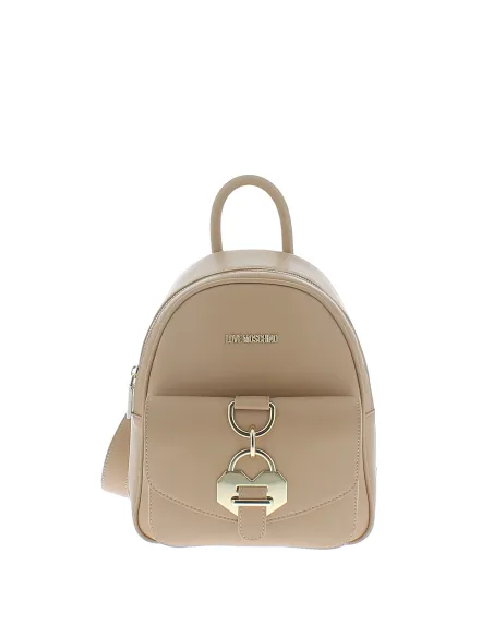Love Moschino Eco-leather backpack beige