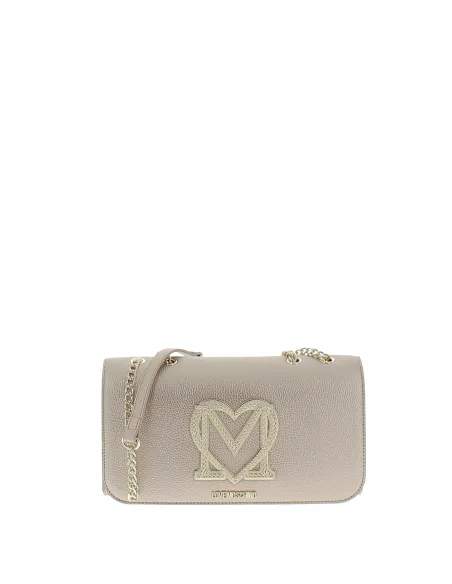 Love Moschino Umhängetasche mit Klappverschluss gold