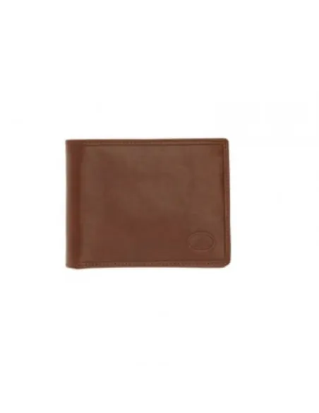 Men's wallet with zipped coin pocket and window ID pocket The Bridge brown