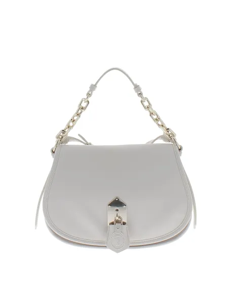 Trussardi Mittlere Schultertasche weiß