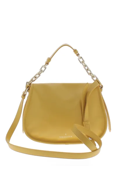 Trussardi Mittlere Schultertasche gelb