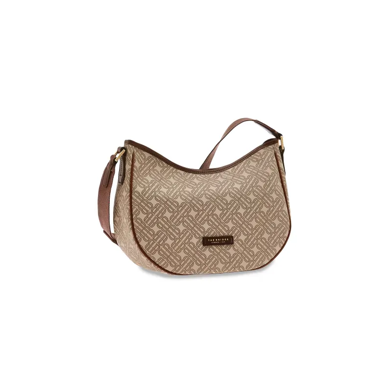 The Bridge Anna Shoulder bag with zip opening sand