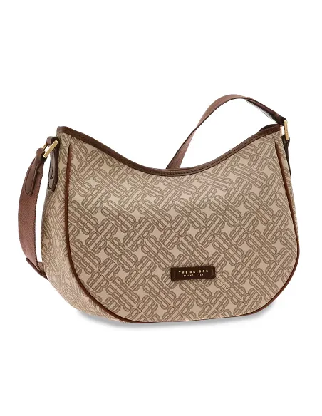 The Bridge Anna Shoulder bag with zip opening sand