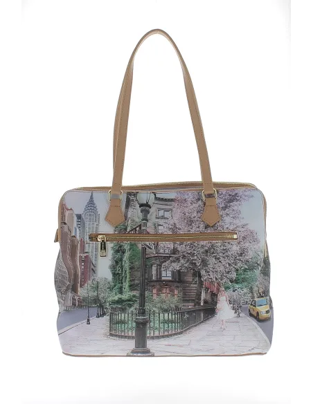 Y Not shopping bag with three compartments New York East