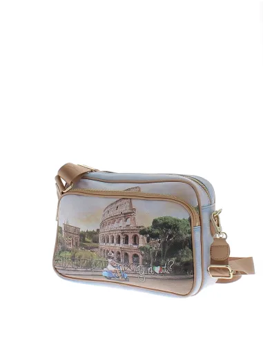 Borsa a tracolla con tasca frontale Y...
