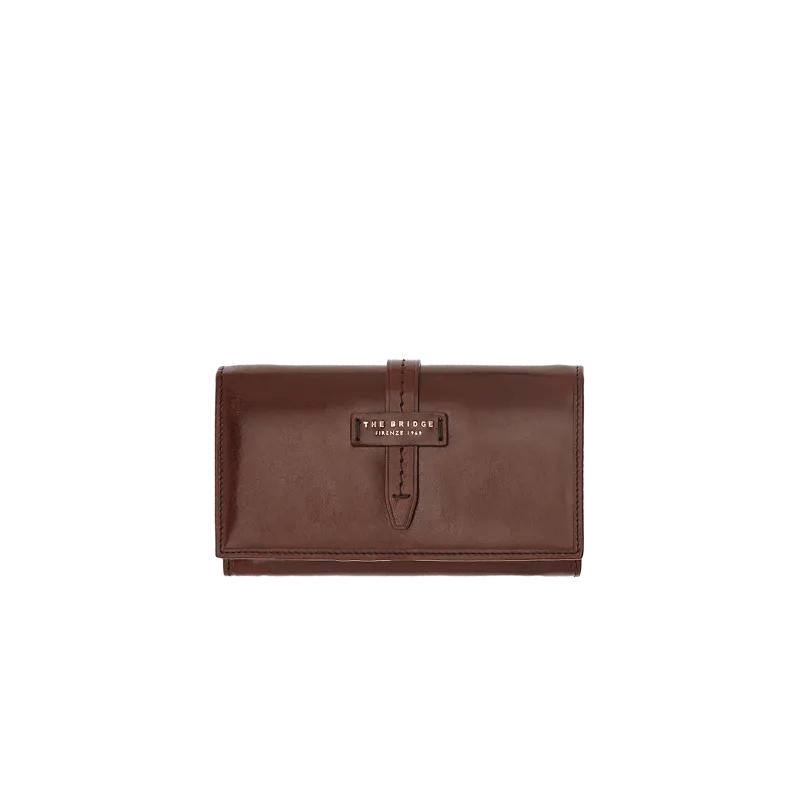 The Bridge Women's wallet with flap opening brown