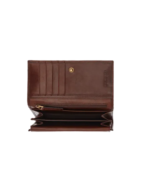 The Bridge Women's wallet with flap opening brown