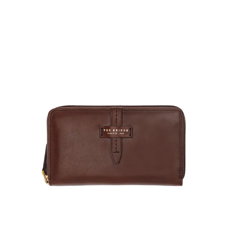 Portafogli donna con zip The Bridge Florentin cuoio