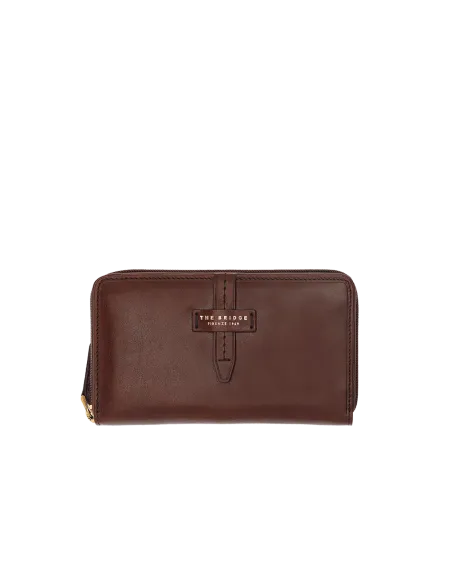 Portafogli donna con zip The Bridge Florentin cuoio