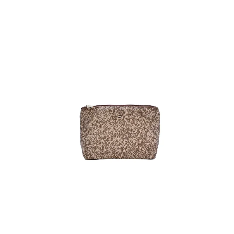 Borbonese Jet Kosmetiktasche beige-braun