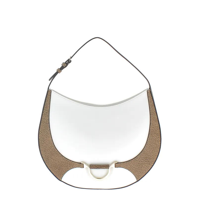 Borbonese Hobo-Tasche Weiß