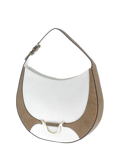 Borbonese Hobo-Tasche Weiß