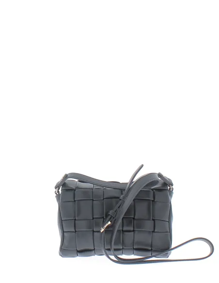 Borsa intrecciata con pattina Liu Jo nera